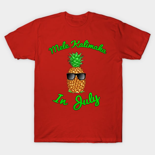 Mele Kalikimaka Pineapple T-Shirt by macdonaldcreativestudios